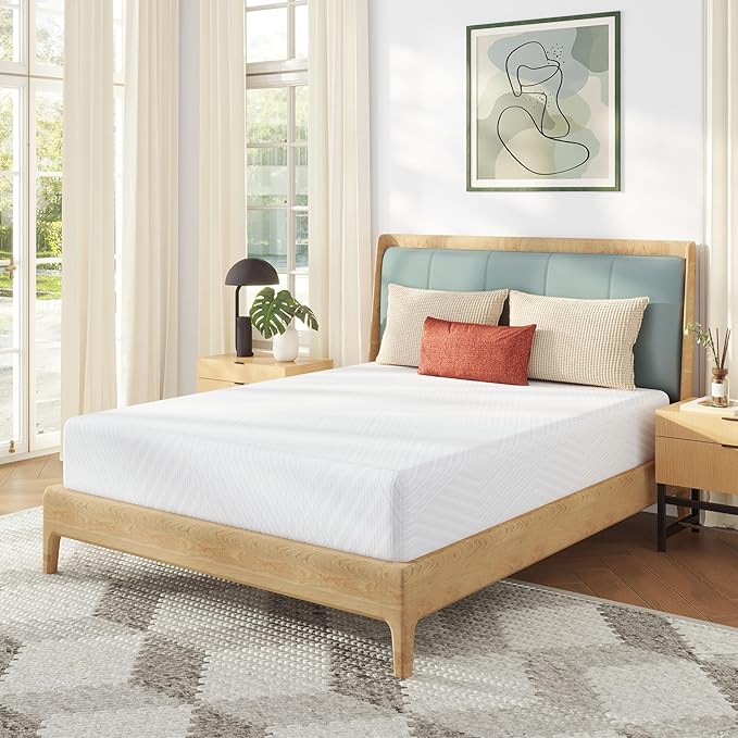 MLILY King Mattress in a Box, 12 inch Mattresses for Platform Bed Double Size Daybed, Green Tea Memory Foam Mattress for Cool Sleep & Pressure Relief, Medium