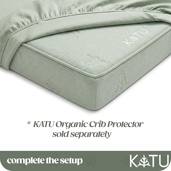 KATU 100% Organic Latex+Coconut 2-Stage Crib Mattress for Infant/Newborn/Toddler Safe Non-Toxic Hypoallergenic Breathable GOTS GOLS w
