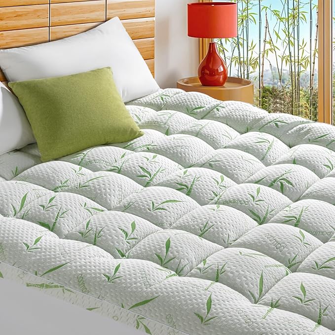 Mattress Pad Queen Size,Cooling Mattress Topper,2In Extra Thick Pillow Top for Back Pain with 8"-18" Deep Pocket(60"x80")