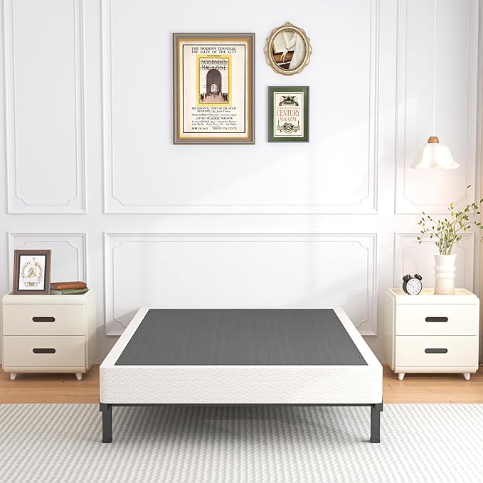 ROIL 7 Inch Twin Size Box Spring, Heavy Duty Metal Bed Base Mattress Foundation with Fabric Cover, 3500lbs Max Weight Capacity, Easy Assembly, Noise Free, Non-Slip