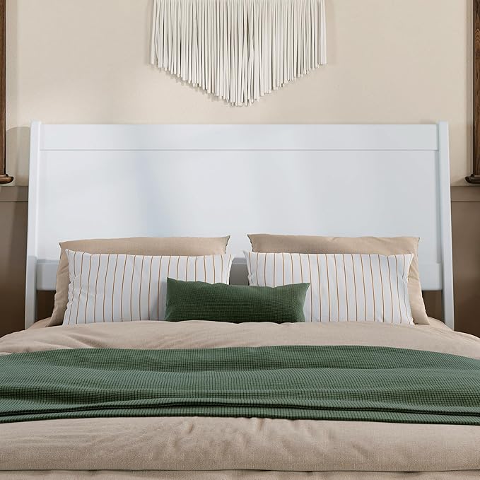 AFI, Casanova Full Solid Wood Panel Headboard, White