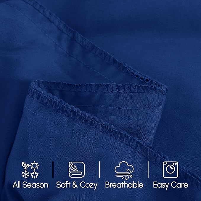 Elegant Comfort Luxury Ultra-Soft 1-Piece Body Pillowcase - 1500 Premium Hotel Quality Microfiber Double Brushed - Wrinkle Resistant, Body Pillowcase Size, Royal Blue