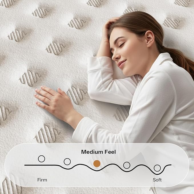 Queen Size Mattress (High-End Upgraded) Hotel-Level Luxury 12 Inch Hybrid Queen Mattress in A Box, Cooling-Gel Memory Foam & Pocket Springs,Back Pain,Extra Edge Support,365-Night Trial,Medium Firm