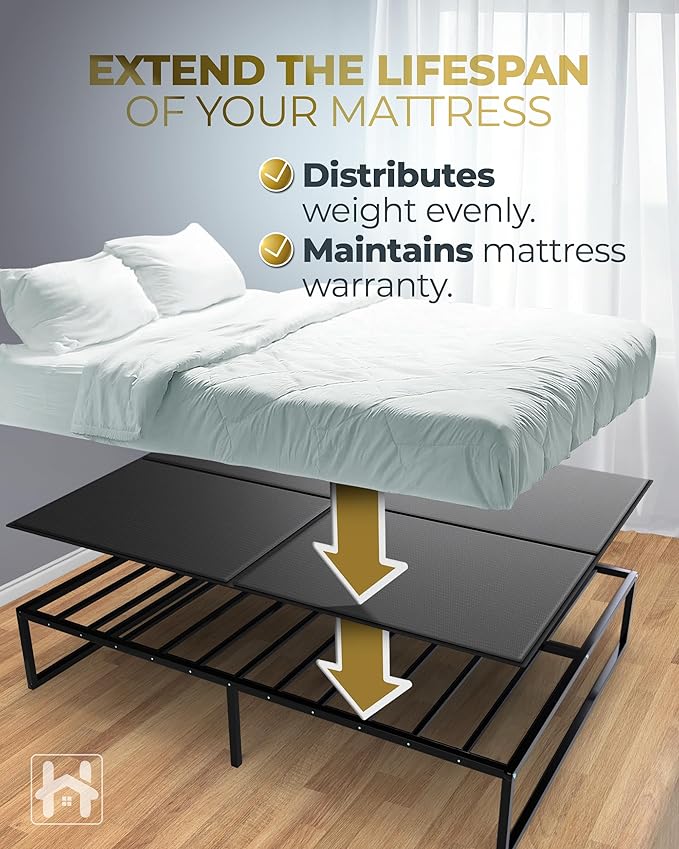 Golden Home Essentials Premium 10mm Full Size Bunkie Board (54" x 75") – Slim Low-Profile Mattress Support – Quiet, Moisture-Resistant, Lightweight Bed Board for Platform & Slatted Frames