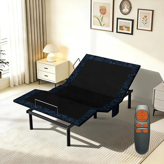Patented Design Smart Adjustable Bed Frame, Twin XL Adjustable Base with Quiet Motor, Zero Gravity & Anti-Snore, Easy Assembly, Heavy-Duty Metal Support, Suitable for Bedroom & Elderly Use