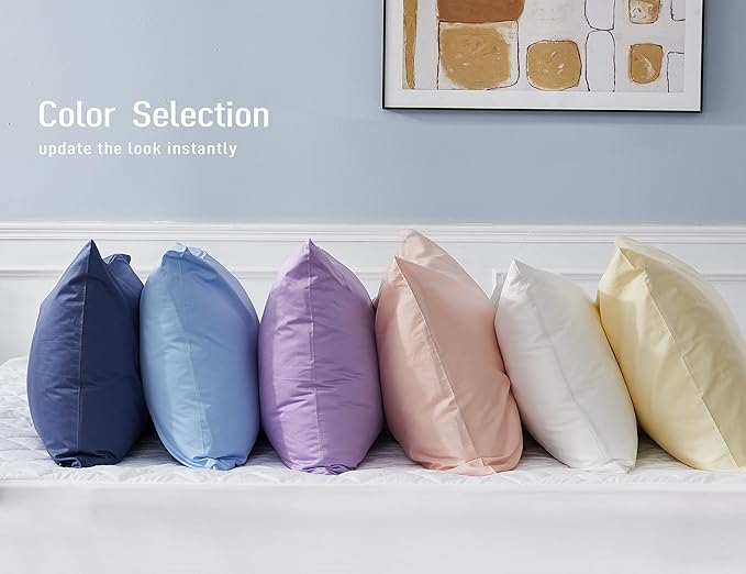Sunflower King Pillowcases Set of 2, 100% Cotton King Size Pillow Cases 2, 20×40 inches Light Brown, Soft and Breathable