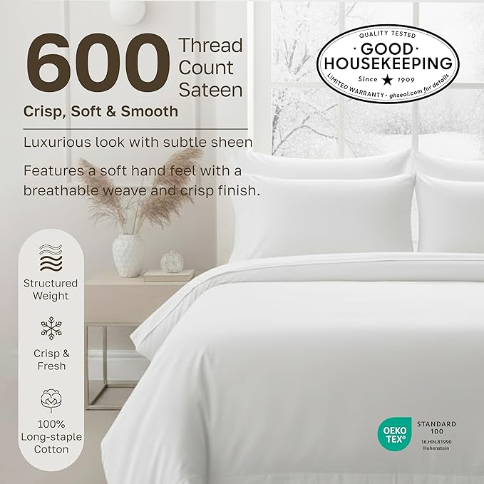 California Design Den Luxuriously Soft Premium 600 Thread Count, 100% Cotton, Crisp King Pillowcases Set of 2, Fits King Size Pillows (Golden Tan)