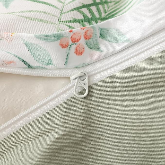 OAITE Duvet Cover Set,100% Cotton Comforter Cover with Floral Pattern Duvet Cover Set,Soft Bedding Set Includes with 3 Piece (2 Pillow Shams,1 Duvet Cover)