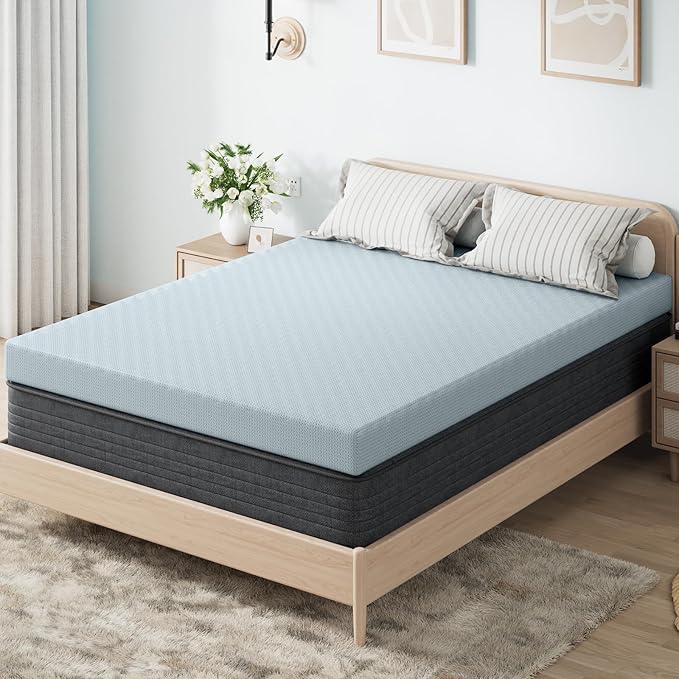 OhGeni 3 Inch King Memory Foam Mattress Topper Pad with Cover, Egg Crate Foam with Anti-Slip Base, Enhanced with Cooling Gel，Premium Comfort for Sleep & Back Pain Relief, Removable & Washable