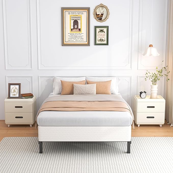 ROIL 10 Inch Twin XL Box Spring, Heavy Duty Metal Box Spring Mattress Foundation with Fabric Cover, 3500lbs Max Weight Capacity, Easy Assembly, Noise Free, Non-Slip