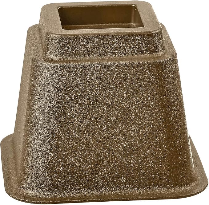 HOME IT Adjustable Bed Risers - Furniture Risers - Elevation in Heights 3, 5 or 8 Inch Heavy Duty Risers for Sofa and Table - Bed Lifts Bed Riser Set of 4 (Brown)