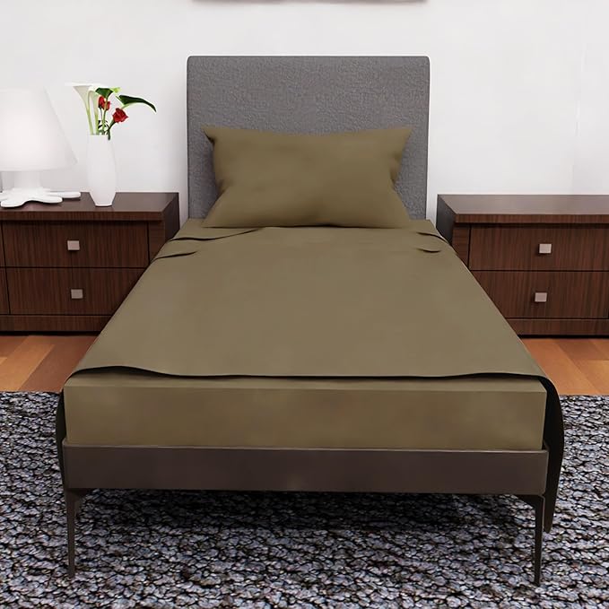 Twin Bedding - 3-Pcs Set - Deep Pockets - Cooling Twin Bed Sheets - Soft, Comfortable and Cozy Bed Sheets - Perfect for Any Bedroom (Taupe)