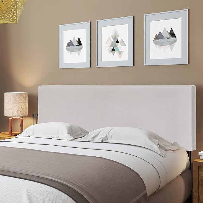 FURINNO Roanne Plain Headboard, Twin, Fog