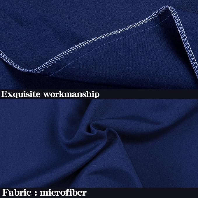 NTBAY Standard Pillowcase Set - 2 Pack Brushed Microfiber 20x26 Pillowcases - Soft, Wrinkle-Free, Fade-Resistant, Stain-Resistant, Navy Blue Pillowcases with Envelope Closure - 20x26 Inches, Navy Blue