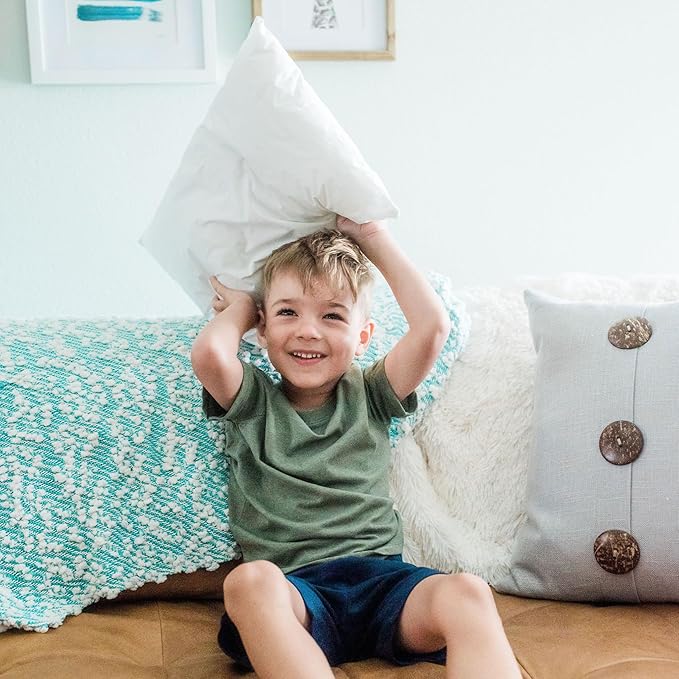 Little Sleepy Head Youth Pillow 16x22 - Soft & Hypoallergenic Bed Pillow Youth Pillows for Sleeping Age 5-10 - Snugly Designed Youth Neck Pillows for Travel, School and Bedtime - (2 Pack)