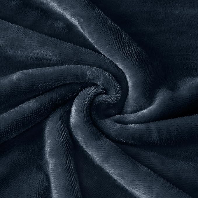 BEDELITE Body Pillow Cover with Zipper Closure, Super Soft and Cozy Fuzzy Fleece Pillowcase 20 x 54 Inches, Luxury Fluffy Plush Long Body Pillow Pillowcase for All Seasons(Navy)