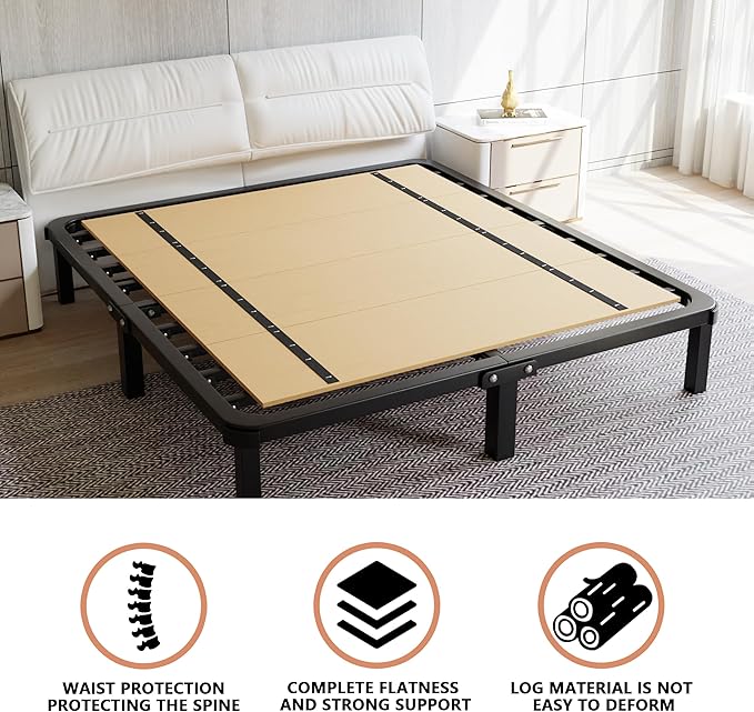 Imperius Foldable Box Spring, Bunkie Board, Bed Support Slats,Queen 80"X57"