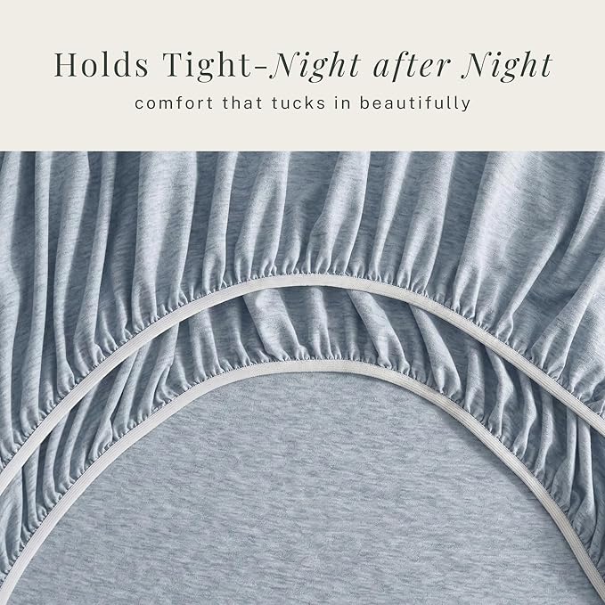 Hearth & Harbor Bed Sheets, Luxury Soft 6 Piece Bed Sheet Set Extra Deep Pocket Fitted Sheets Fits Mattress up to 21", Double Brushed Bedding Sheets & Pillowcases,
