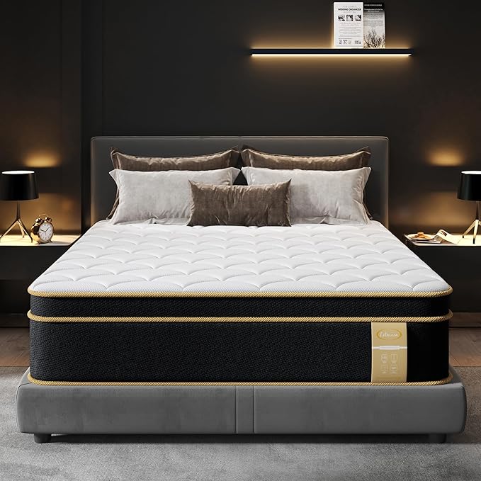 LETMOON California King Mattress, 12 Inch Gel Memory Foam Hybrid Mattress Cal King Size Bed in a Box, Pressure Relief & Motion Isolation, Pocket Spring, Edge Support, CertiPUR-US, Medium