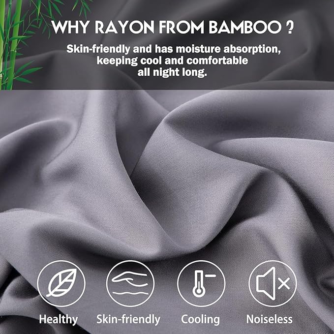 Body Pillowcase with Zipper Cooling Viscose from Bamboo Zippered Pillowcases, Cool & Breathable Body Pillow Cover for Hot Sleepers and Night Sweats, 20" x 54"