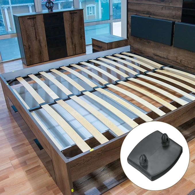 uxcell 12 Pcs 50mm x 9mm Plastic Bed Slat Center Caps, Bed Slat Cover Replacement Holders Furniture Accessories Support for Holding Securing Wooden Base, Gray