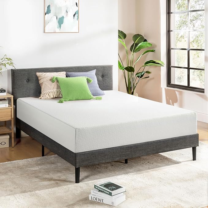Best Price Mattress 10 inch Queen Mattress Bed-In-A-Box, Green Tea Memory Foam , White
