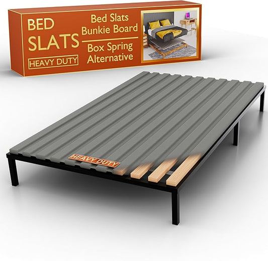 Treaton, 0.75-Inch Heavy Duty Vertical Wooden Bunkie Board/Bed Slats, King, Grey