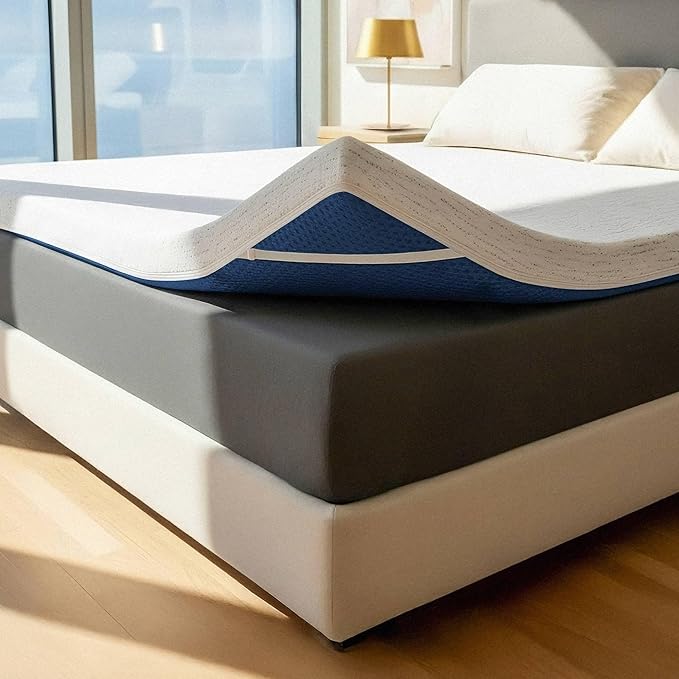 ViscoSoft 3 Inch Memory Foam Mattress Topper Short Queen - Select High Density Ventilated RV/Camper Mattress Pad - Premium Removable Rayon Cover