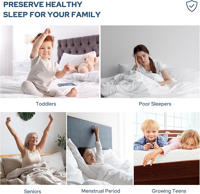 BEDLORE 2 Pack Waterproof Mattress Protector,Full Size Pad Noiseless with Deep Pocket Fitted for 6"-15",Soft Breathable Dirt-Proof Single Bed Mattress Cover Washable for Bedroom,Dorm Room(Beige)