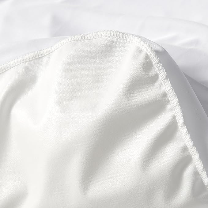 Amazon Basics Waterproof Mattress Protector, Fitted, Silent Protection, Twin, White