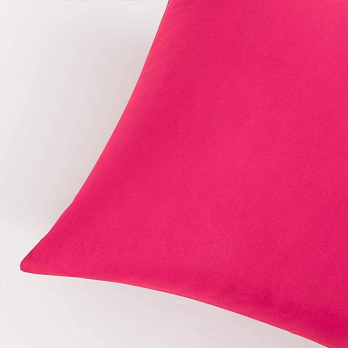 FLXXIE Body Pillow Cover - Super Soft Microfiber 20x54 Body Pillow Case - Envelope Closure, Wrinkle, Stain Resistant 20x54 Long Pillowcase, Magenta
