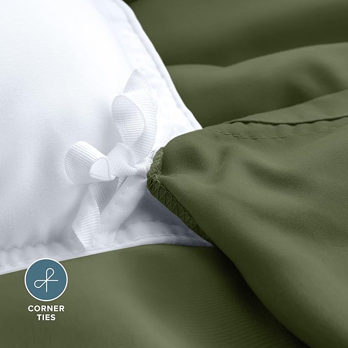 Bare Home Bedding Duvet Cover California King Size - Premium 1800 Super Soft Collection - Lightweight, Cooling - Soft Breathable Bedding Duvet Cover (Cal King, Cypress)