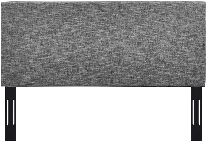 Modway Taylor Full/Queen Upholstered Linen Fabric Headboard, Light Gray