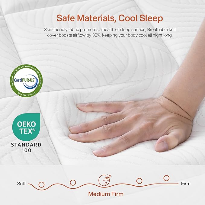 Queen Size Mattresses, 16 Inch Hybrid Queen Mattress in a Box, Cooling Gel Memory Foam Mattresses with Individual Pocket Springs, Pressure Relief, Medium Firm Feel, Extra Edge Support, CertiPUR-US