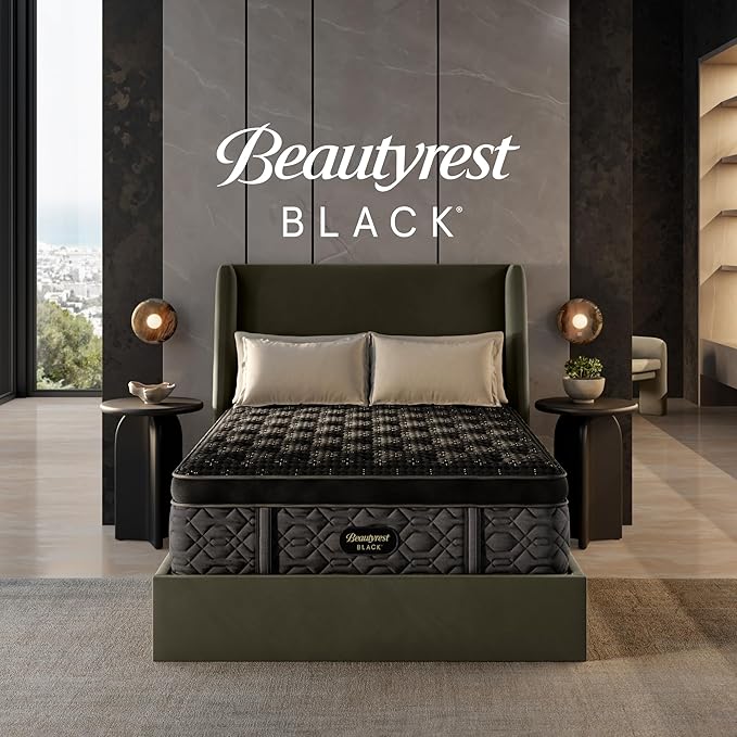 Beautyrest Black Series Four 17.5" Medium Summit Pillow Top Twin XL Mattress - Breathable, Cooling, and Supportive - CertiPUR-US Certified, 100-Night Sleep Trial, and 10-Year Limited Warranty