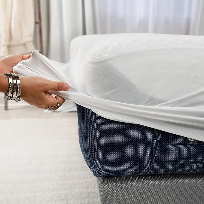Bedgear Dri-Tec Waterproof Mattress Protector– Cooling Moisture-Wicking Mattress Cover | Breathable Noiseless Mattress Pad w/Deep Pocket Fit up to 18", Adjustable Base & Machine Washable - Split King