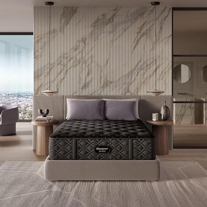 Beautyrest Black Series Three 15.25" Medium Twin XL Mattress - Breathable, Cooling, and Supportive - CertiPUR-US Certified, 100-Night Sleep Trial, and 10-Year Limited Warranty