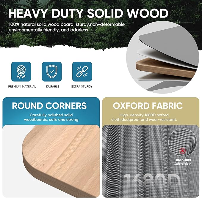 Bunkie Board Twin Size 38"x75" Bed Boards for Under Mattress - Heavy Duty Reinforced Wood Support Board with Anti-Sag Design, Fits Metal Frames/Platform Beds/Sleeper Sofas