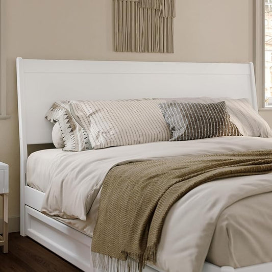 AFI, Casanova King Solid Wood Panel Headboard, White