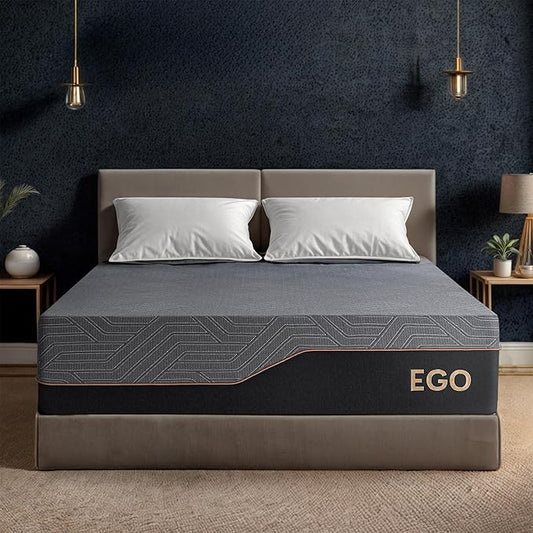 MLILY EGOHOME 14 Inch Full Mattress, Copper Gel Memory Foam Mattress for Pain Relief, Therapeutic Mattress in a Box, CertiPUR-US Certified, Fiberglass Free Medium Mattress, Black