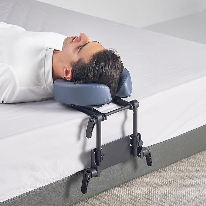 Master Massage Home Use Sleeping Mattress Top Massage Kit-Adjustable Headrest Face Pillow Cradle & Face Cushion Support Bracket, Head Rest Support- Eye Surgery Recovery - Cinnamon