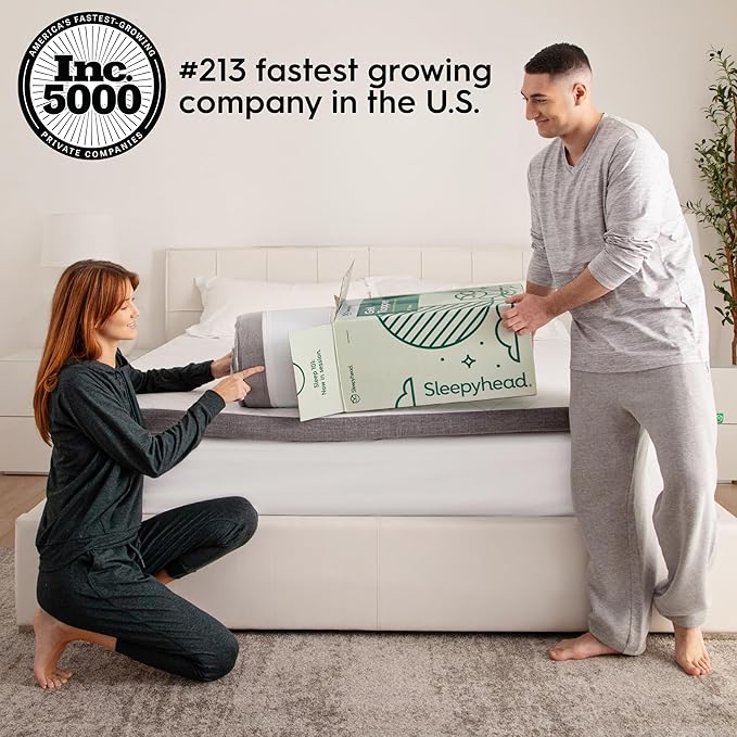 Sleepyhead King Mattress Topper 3 Inch, Cooling Gel Memory Foam, King Size Mattress Topper for Pressure Relief, Removable Washable Cover, CertiPUR-US Certified, Mattress Pad King (King 3")