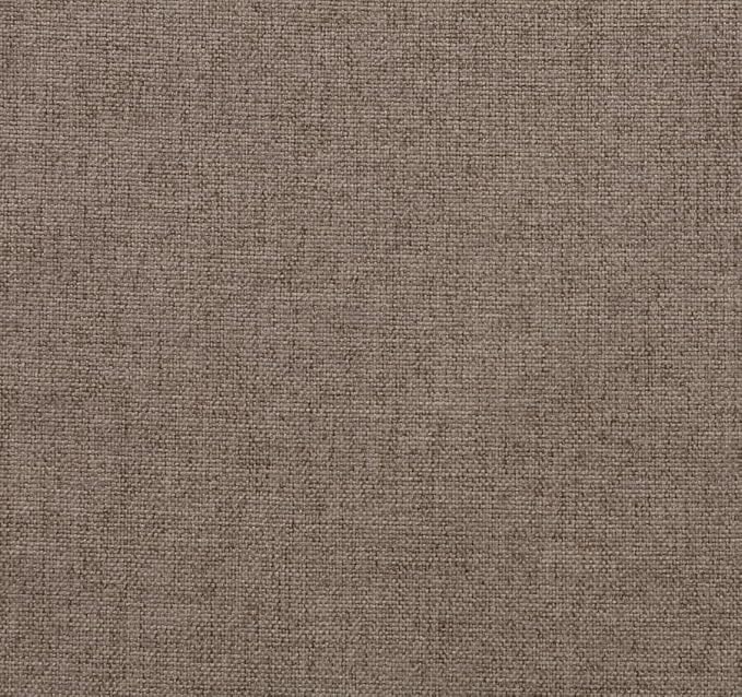 Square Bed – Washable Cover - Soft Upholstered Linen - Minimalist Modern - Sold Separately (Waterproof Taupe Linen, King Headboard)