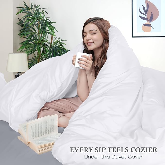 Utopia Bedding Duvet Cover Full Size - 3 Piece with Zipper Closure - 1 Comforter Cover 80X90 Inches & 2 Pillow Shams 20X26 Inches (White) Comforter Not Included