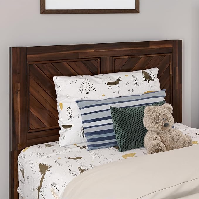 AFI, Canyon Twin Solid Wood Rustic Farmhouse Headboard, Barnwood