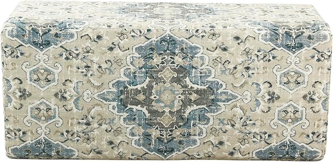 HomePop Large Decorative Storage Bench - Antiqued Blue