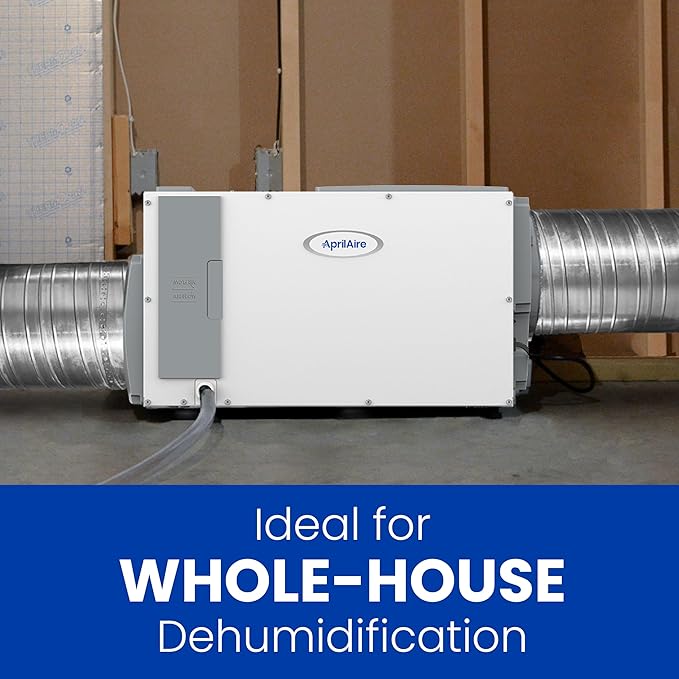AprilAire E080 Pro 80-Pint Whole-House Dehumidifier, Energy Star Certified, Commercial-Grade for Basement, Crawlspace or Whole House up to 4,400 sq. ft.