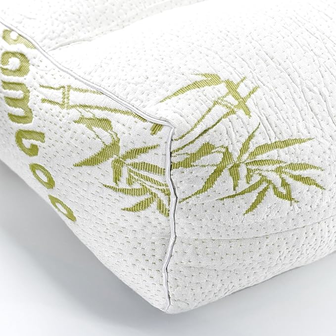 MINUPWELL 6.5" Knee Pillow for Side Sleepers - 100% Shredded Memory Foam Leg Pillow for Side Sleeping - Between Leg & Under Hip Pillow - Relieving Leg, Back, and Knee Pain - Rayon Derived from Bamboo