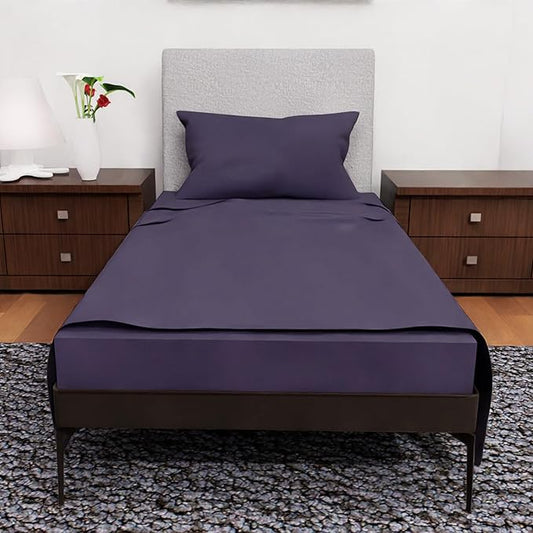 Twin Bed Sheets - 3-Pcs Deep Pocket Cooling Set - Soft and Durable Bedding for All Seasons - Luxurious Twin Size (Plum)