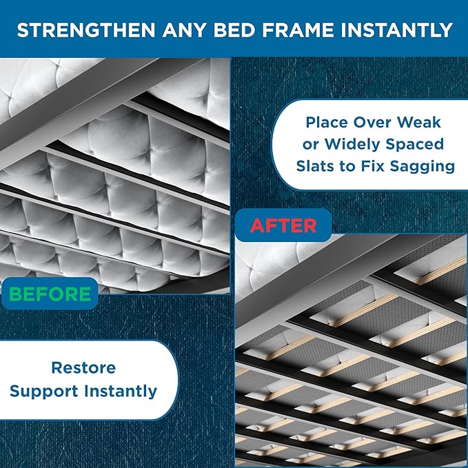Meliusly SlatSure Twin Size Bunkie Board – Heavy Duty Vertical Bed Slats & Foldable Wooden Support Board for Sagging Mattress or Platform Bed Frame, Box Spring Alternative and Replacement